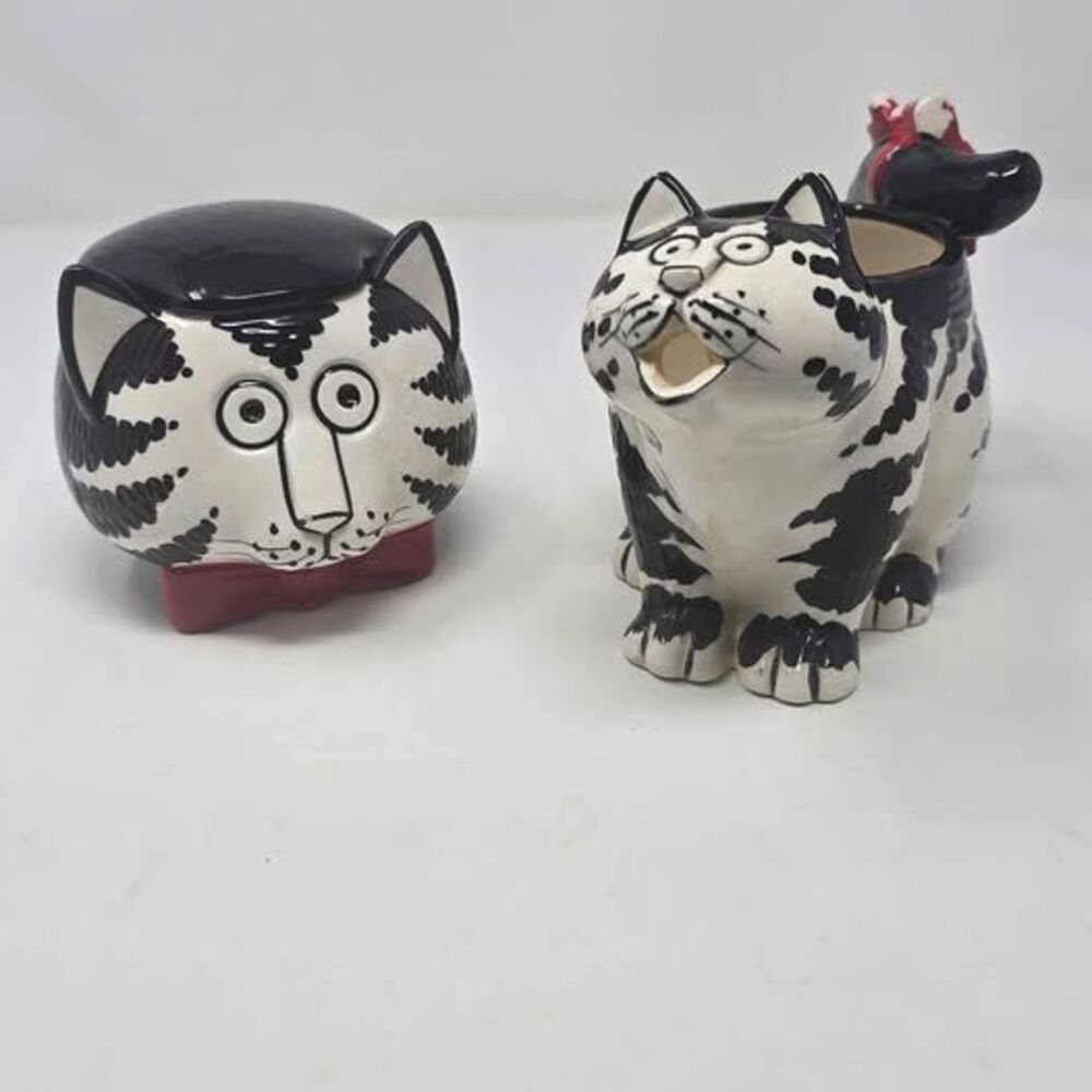 Vintage B. Kliban Cat Sugar Bowl & Creamer Set by Sigma Tastesetter
